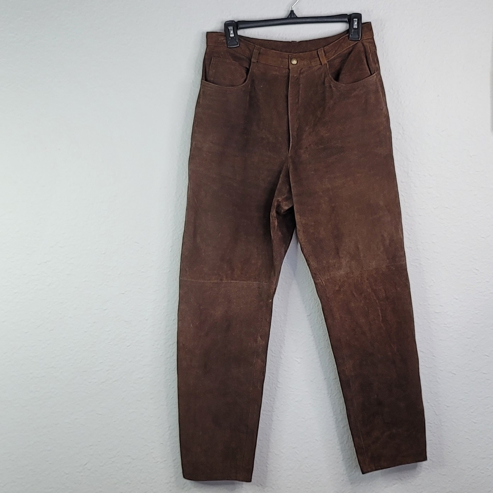 Melanzana Leather High Waisted Fully Lined Pants Size 12